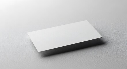 Blank white business card mockup isolated on white background
