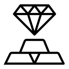 Precious Metals Line Icon – Business Asset Classification