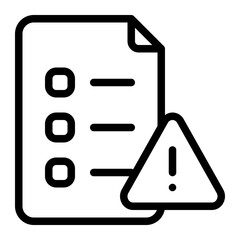 Risk Assessment Line Icon – Business Asset Classification