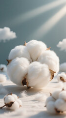 Soft fluffy cotton detail close-up