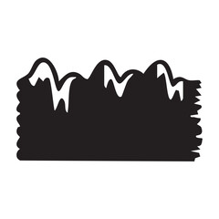 Iceberg Silhouette Vector Icon Design