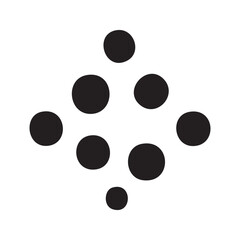 Circular Dots Cluster Vector Symbol