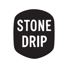 Stone Drip Minimal Typography Logo