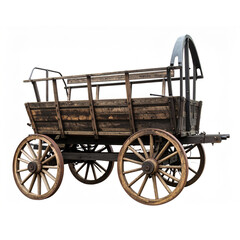 Fototapeta premium mine cart side view isolated on white background PNG,AI GENERATED