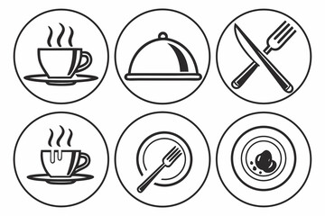 black and white icon set for web