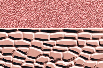 Close-up texture of rose gold-colored materials