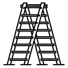 Vector art of aframe ladder isolated on white background