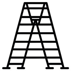 Vector art of aframe ladder isolated on white background