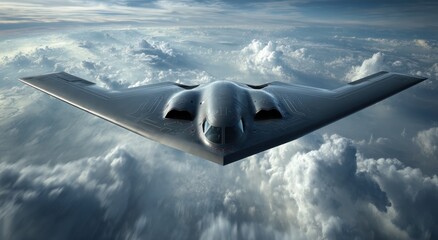 Stealth bomber in flight