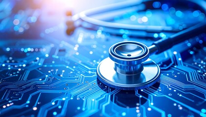 Stethoscope on Circuit Board