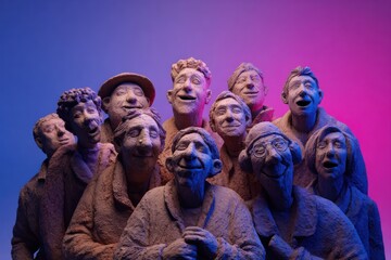 Group of clay figurines