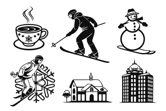 vector illustration of a set of icons