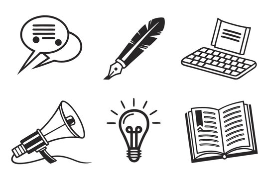 school icons set