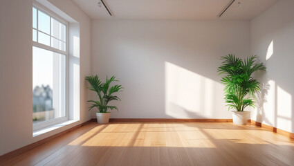 empty room with a window