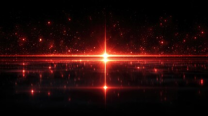 Cosmic red cross, bright beams