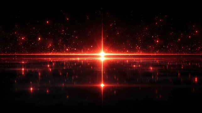 Cosmic red cross, bright beams