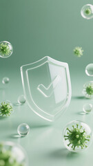 Antibacterial fabric product details concept display