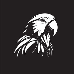 Obraz premium Tropical Parrot Vector Illustration – Vibrant and DetailedExotic Bird Vector Artwork – Realistic Parrot DesignColorful Parrot Clipart – Solid Style Vector BirdDetailed Tropical Bird Vector – Par