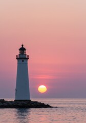 Lighthouse at Sunset