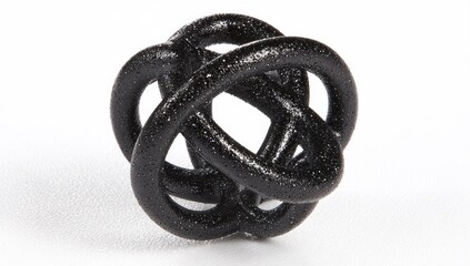 Black knotted sphere ornament