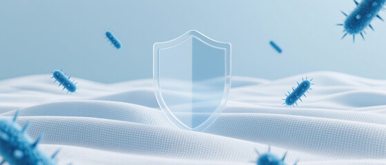 Antibacterial fabric product details concept display