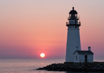 Lighthouse at Sunset