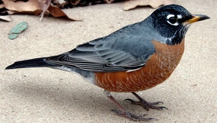 Side view of a small bird