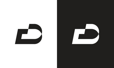 CD logo, monogram unique logo, black and white logo, premium elegant logo, letter Vector minimalist