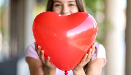 Shaped Balloon Against Modern Building