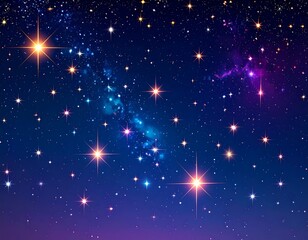 Detailed view of a starry night sky.