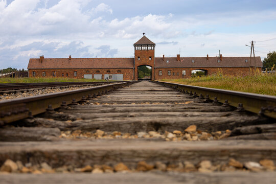 Auschwitz-Birkenau nazi concentration camp museum in Poland. Auschwitz Oswiecim jewish prison in occupied Poland during World War II and Holocaust