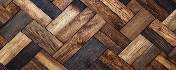 Laminate, parquet wood seamless texture, providing a sleek and modern appearance for interior flooring and design, Generative AI