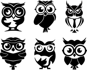 Cartoon owl with sunglasses V...