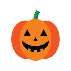 Halloween pumpkin face artwork vector with white background creepy jack o lantern design