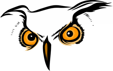 Elegant Owl Silhouette Vector...