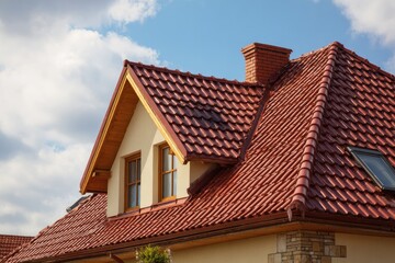 Obraz premium Rooftop of a house with a dormer