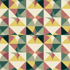 Vibrant Pop Art Seamless Geometric Background