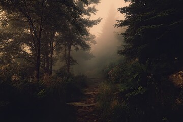 Misty forest path (3)