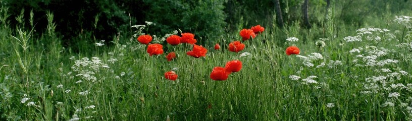 Fototapeta premium Wildflowers in a meadow