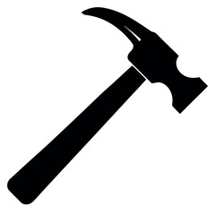 Vector art of hammer isolated on white background