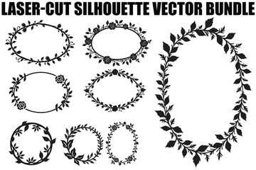 Obraz premium Minimalist Floral Wreath Designs