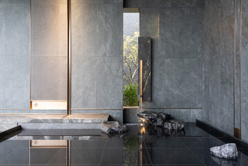 lobby in modern luxury building