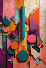 Abstract Still Life Of Shapes Textures And Color