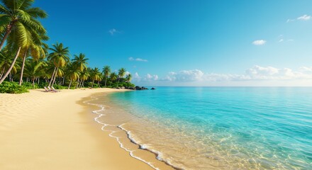 Naklejka premium Tropical Beach with Crystal Clear Water