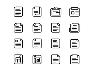 Elegant file upload icons with minimal line vector style