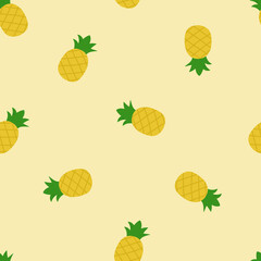 pineapple background seamless pattern 