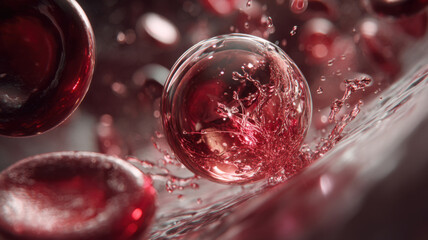 Close-up of nanobot moving through bloodstream