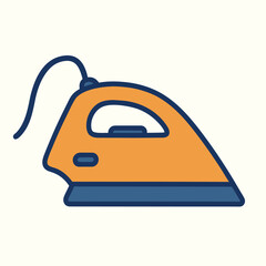 Electric Iron  Clothes Pressing Appliance Vector Illustration