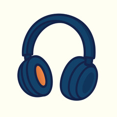 Headphones, Headset  Music Icon Audio Equipment Vector Illustration