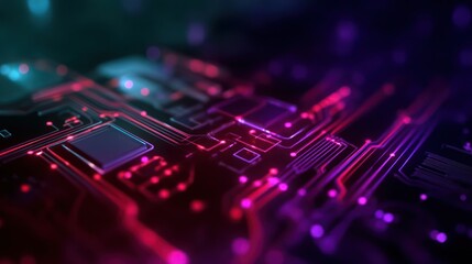 Obraz premium Abstract circuit board technology